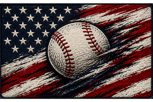 Baseball American Flag: MTAG Buckle